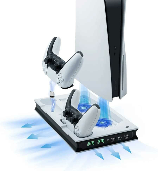 Station de recharge PS5 avec ventilateur