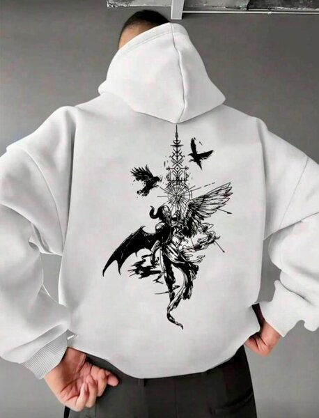 Sweat à Capuche Graphique Homme