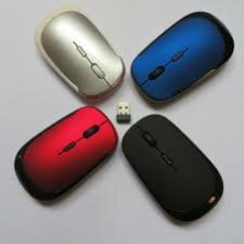 Souris USB sans fil rouge