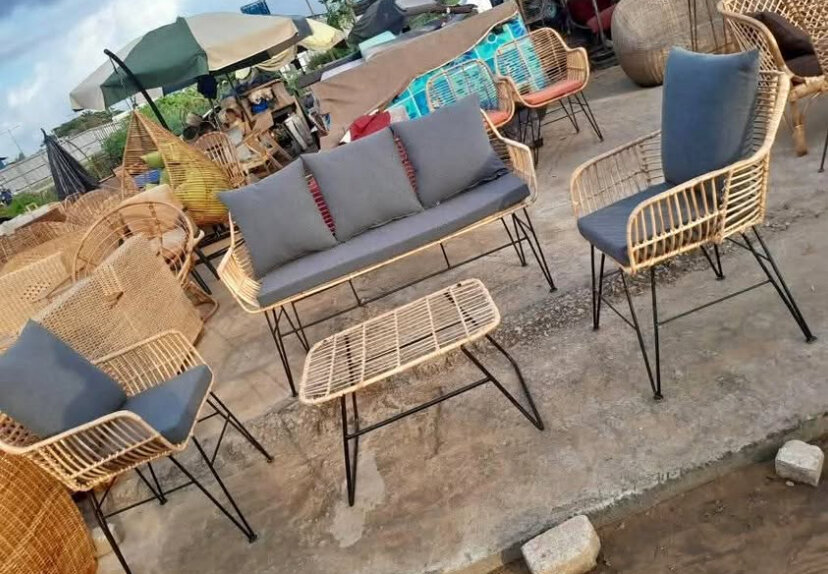 Salon de jardin en rotin