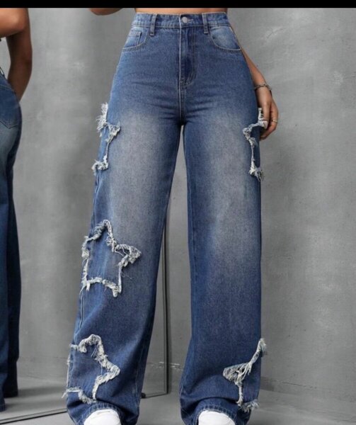 Jeans évasés à motifs étoiles