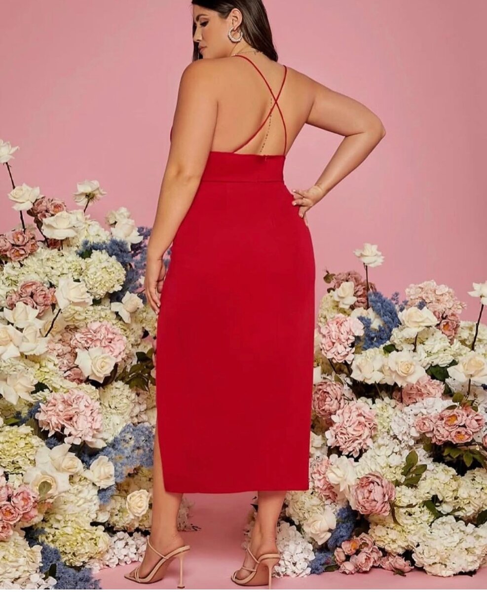 Robe Évasée Rouge Élégante