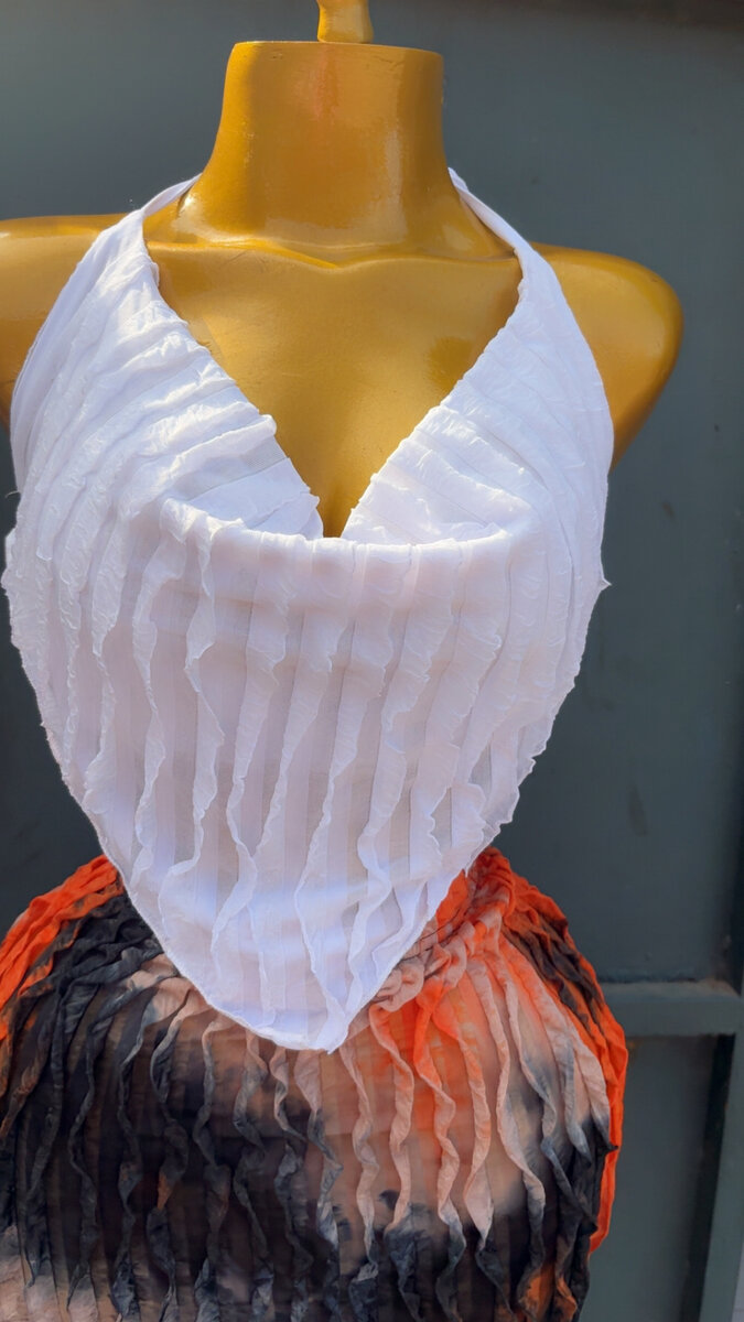 Robe plissée dégradée