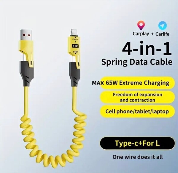 Câble de Charge Printemps 4-en-1