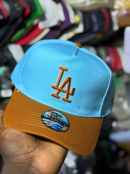 Casquette LA New Era bleu et marron