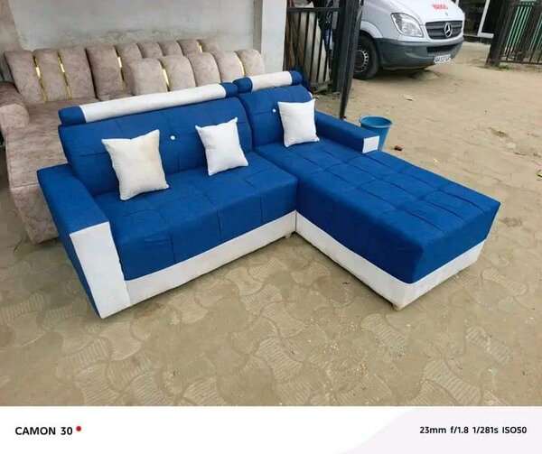 Canapé d'angle moderne en tissu