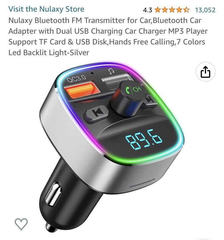 Transmetteur FM Bluetooth Voiture