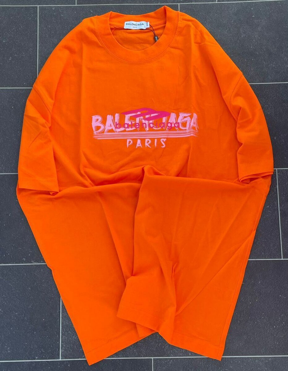 T-shirt orange Balenciaga