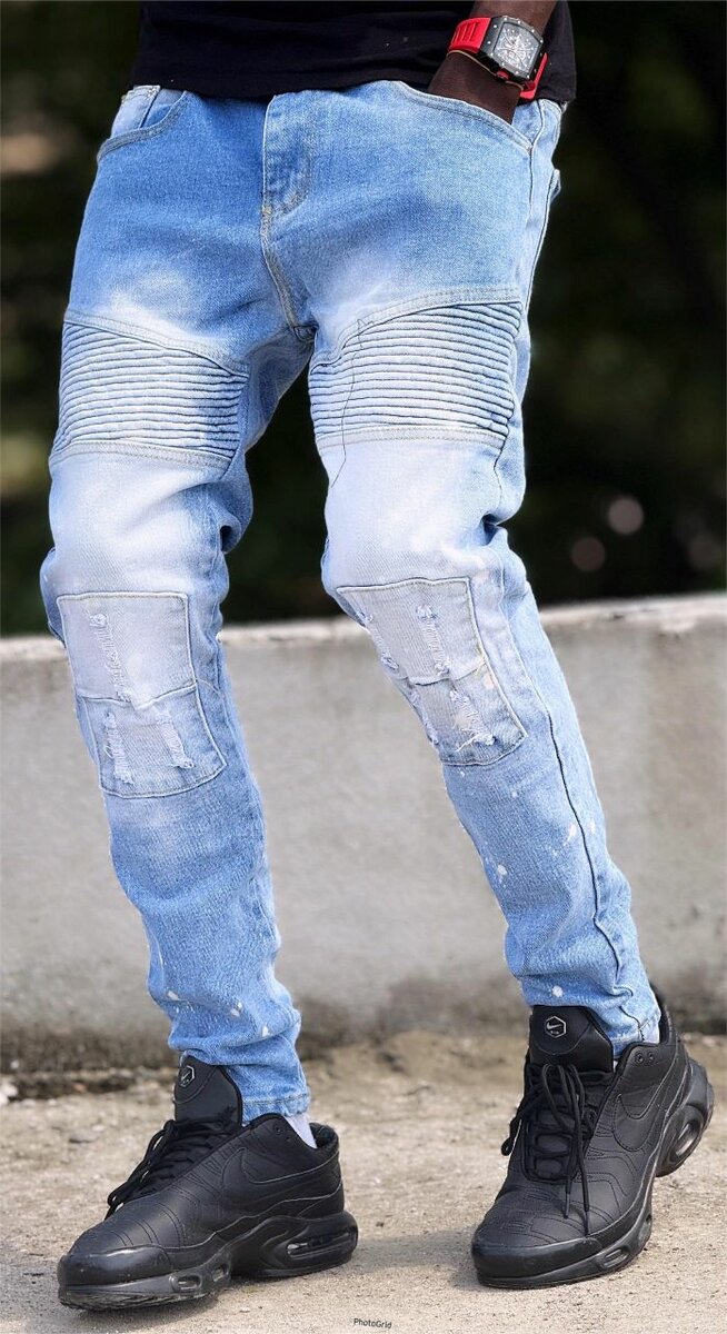 Jeans Effet Usé Homme