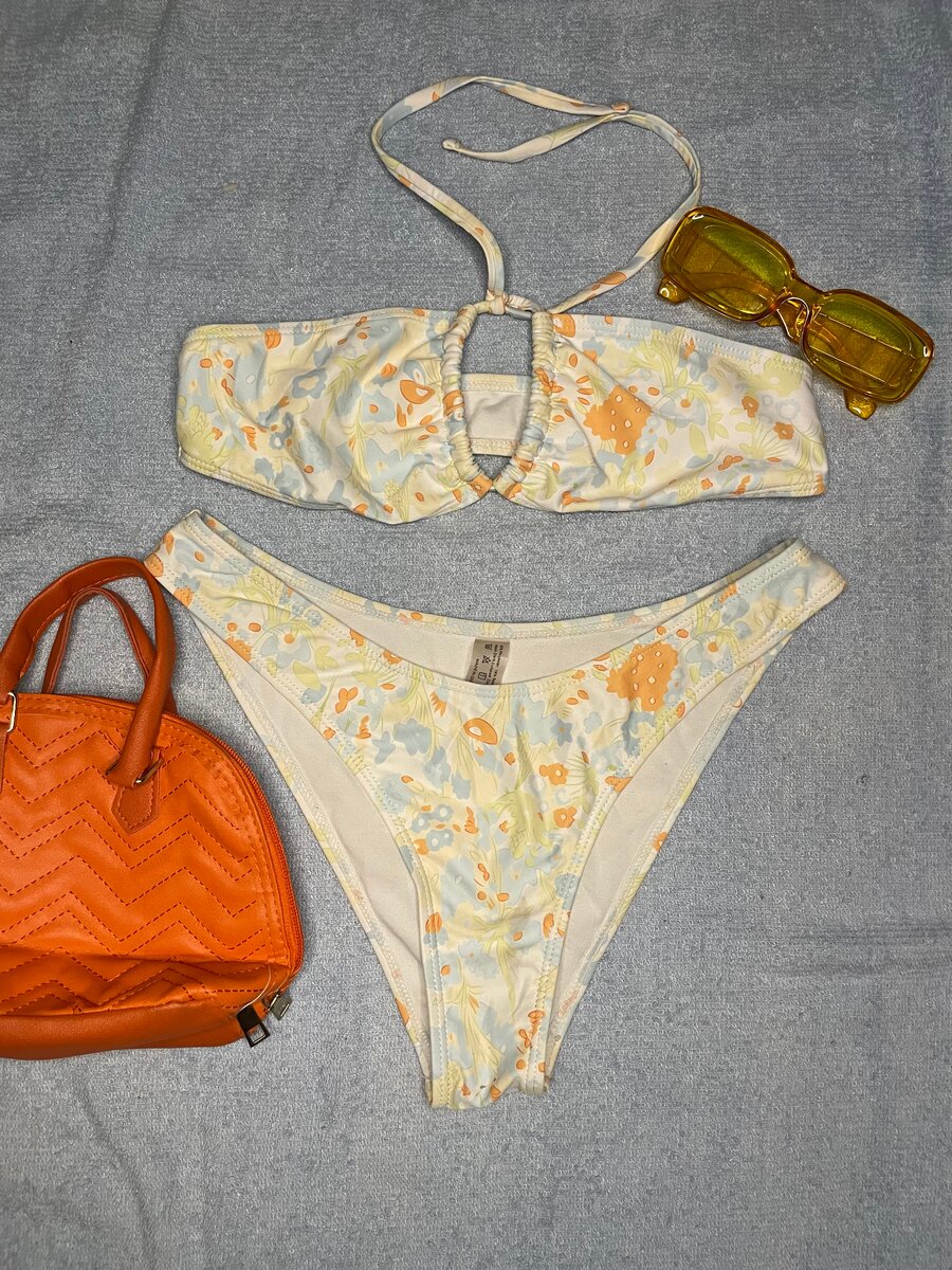 Bikini Bandeau Fleuri Femme