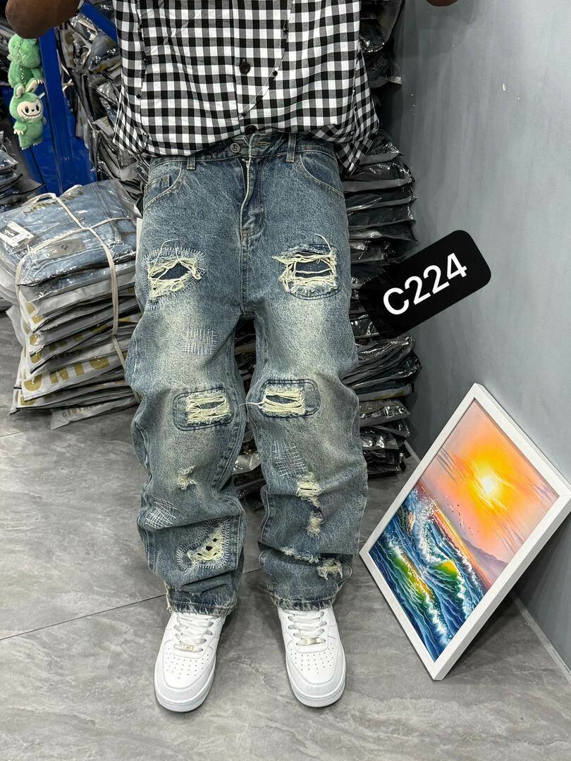 Jeans décontractés déchirés