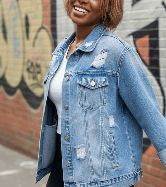 Veste en denim unisexe chic
