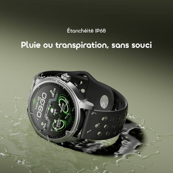 Montre connectée étanche IP68