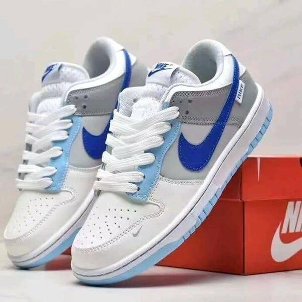 Baskets Nike blanches et bleues