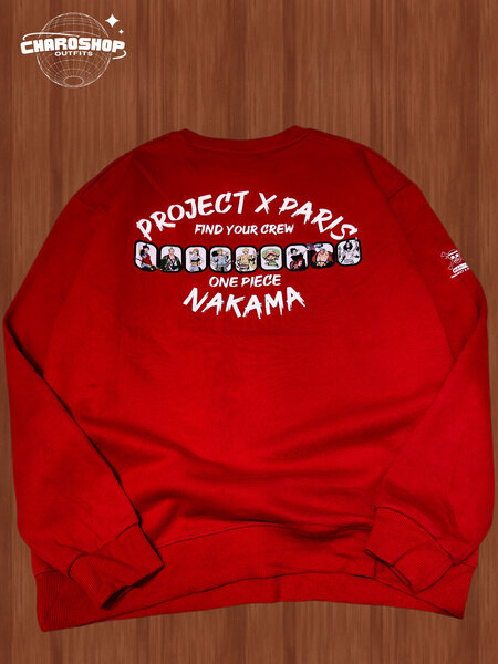 Sweat-shirt rouge One Piece Crew