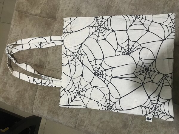 Spiderweb Design Tote Bag