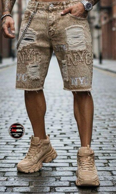 Shorts en jean décontractés homme