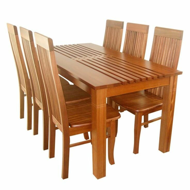 Ensemble table et chaises bois