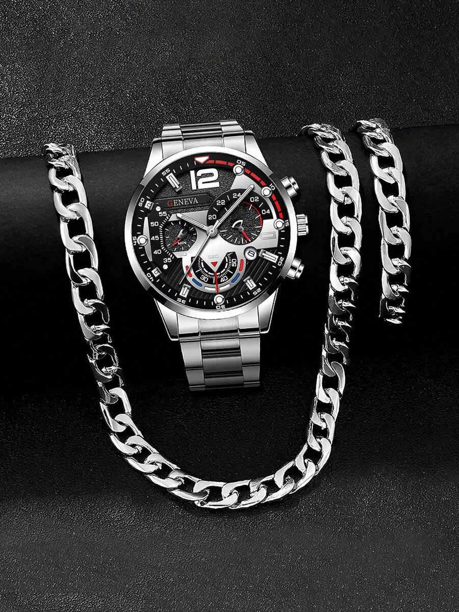 Montre et Bijoux Homme Élégant