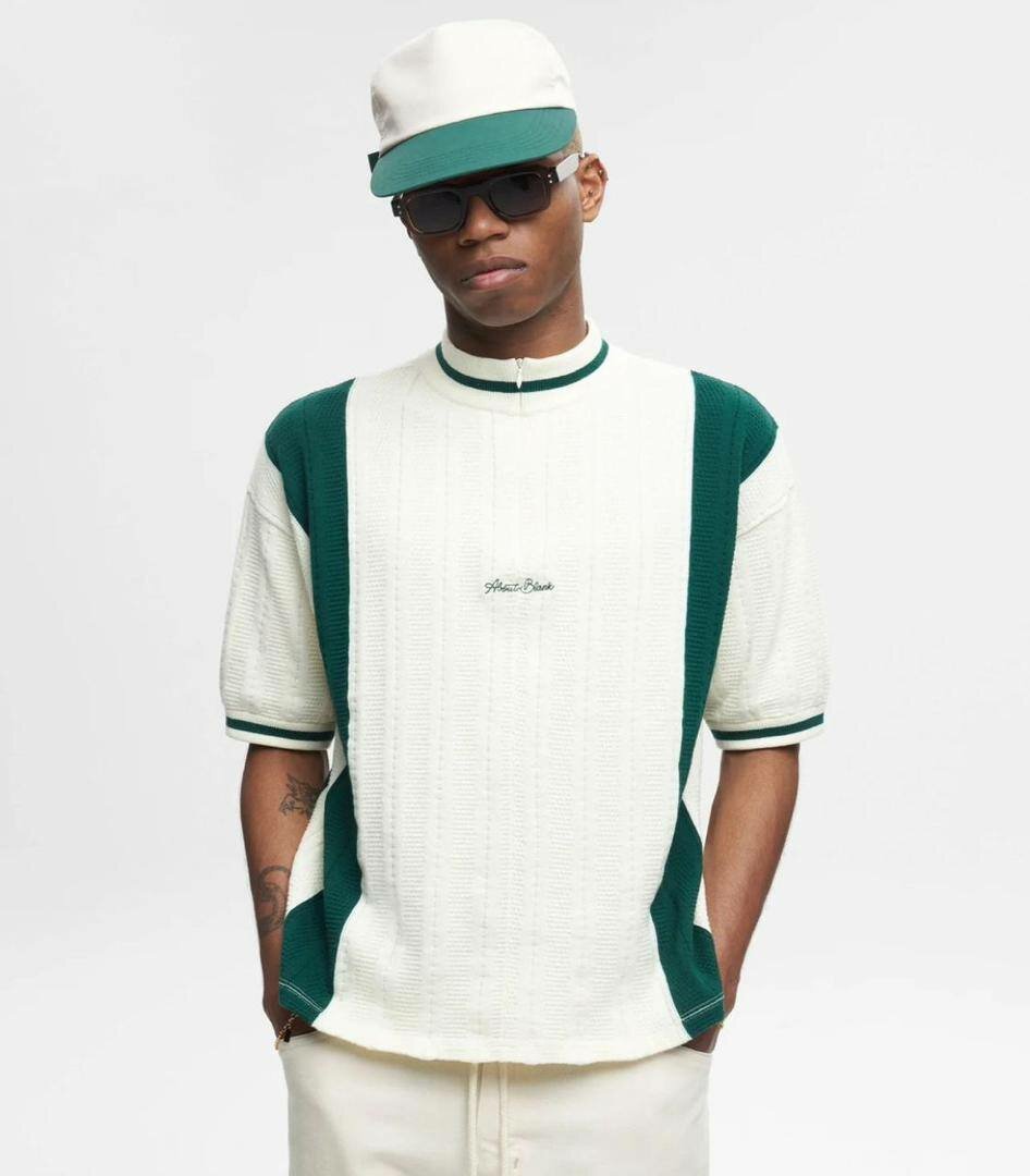 Polo rétro en maille pour hommes