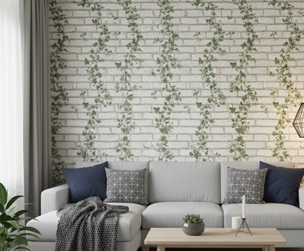 Papier peint imitation brique