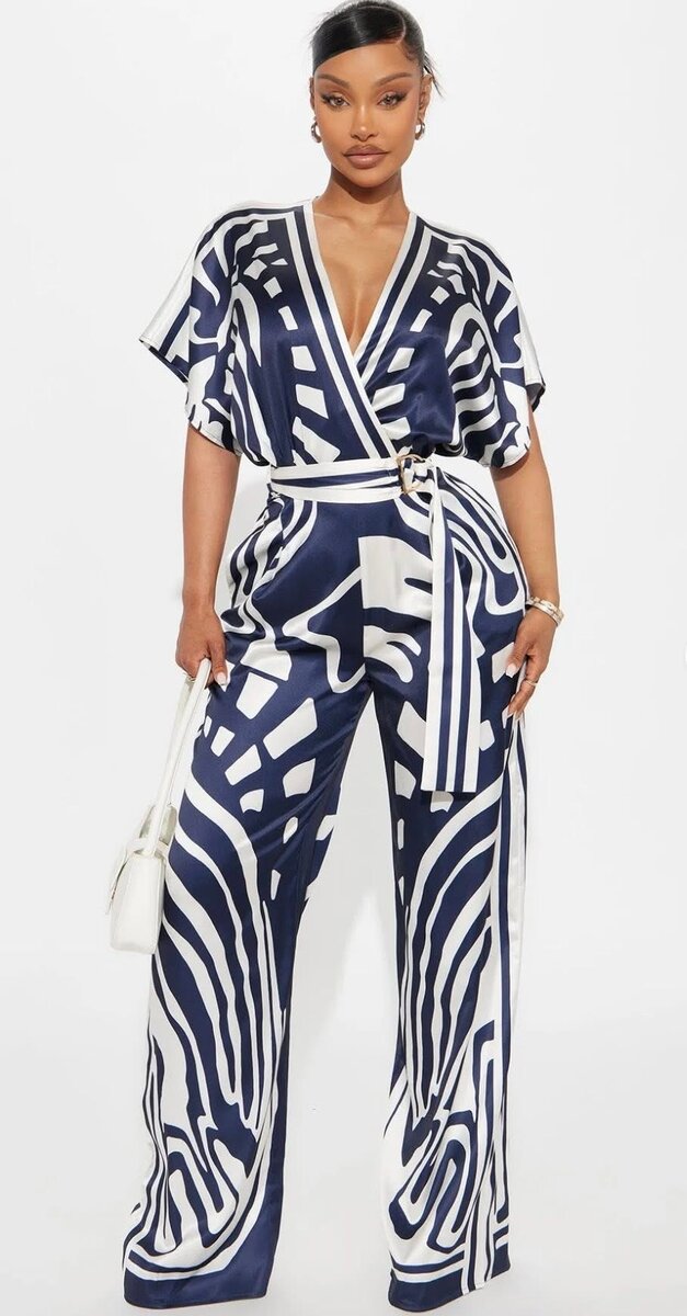 Combinaison fluide imprimée chic