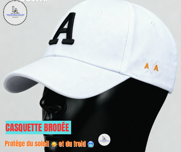 Casquette brodée avec lettre A