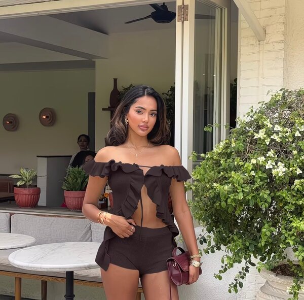 Ensemble chic marron été