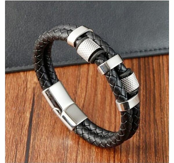 Bracelet en cuir tressé