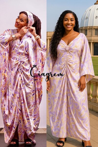 Robe fluide imprimée élégante