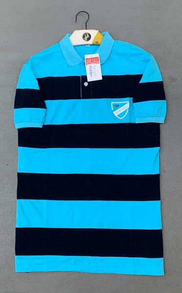 Polo rayé homme bleu Diesel