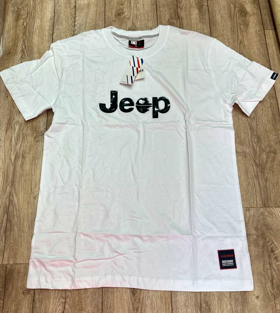 T-shirt Blanc Imprimée Jeep