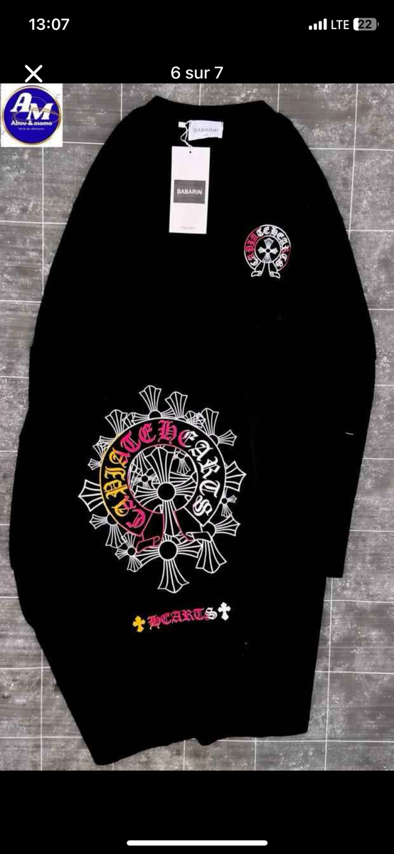 T-shirt à manches cout stylé