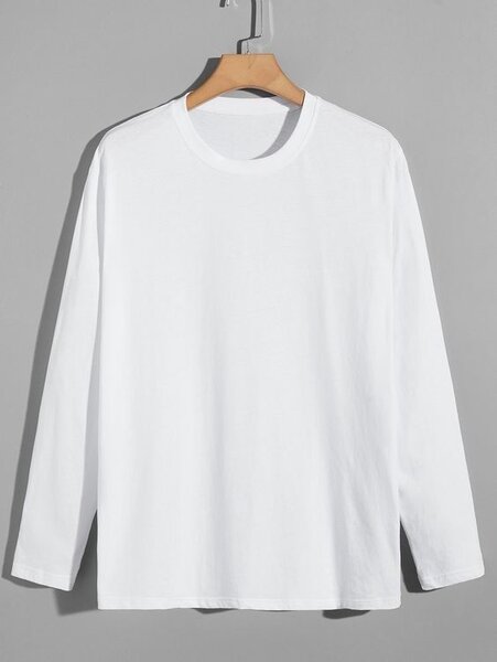 T-shirt noir et blanc manches longues