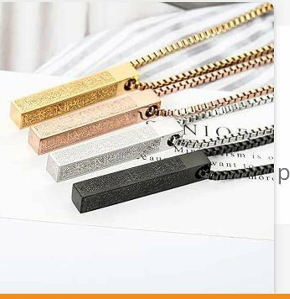 Collier pendentif rectangulaire