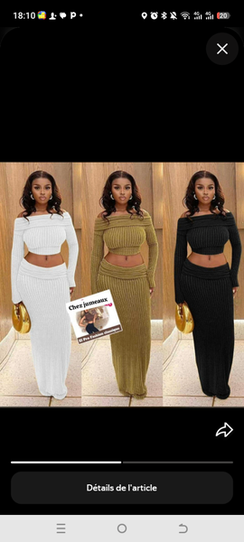 Ensemble tricot élégant femme