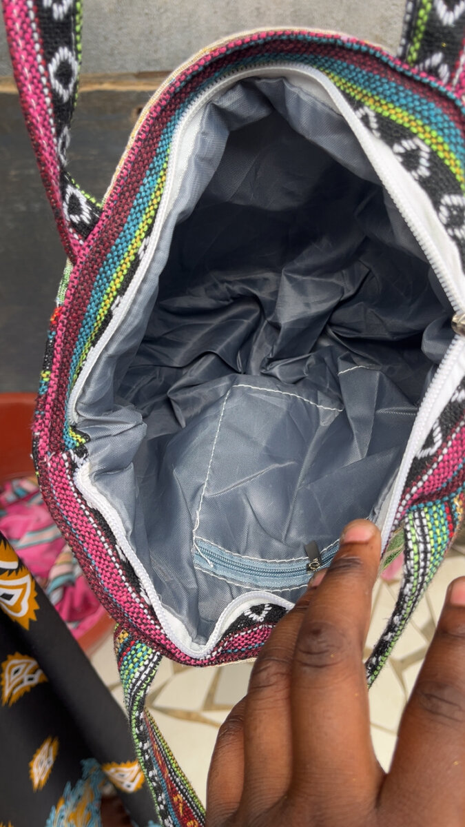 Sac Tissé Bohème avec Motif Oiseau