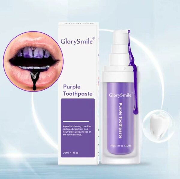 GlorySmile Purple Toothpaste Blanchiment Dents