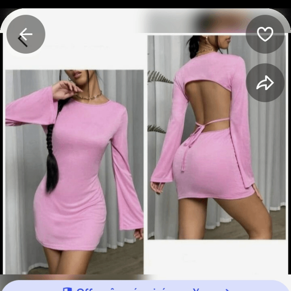 Robe moulante rose dos nu