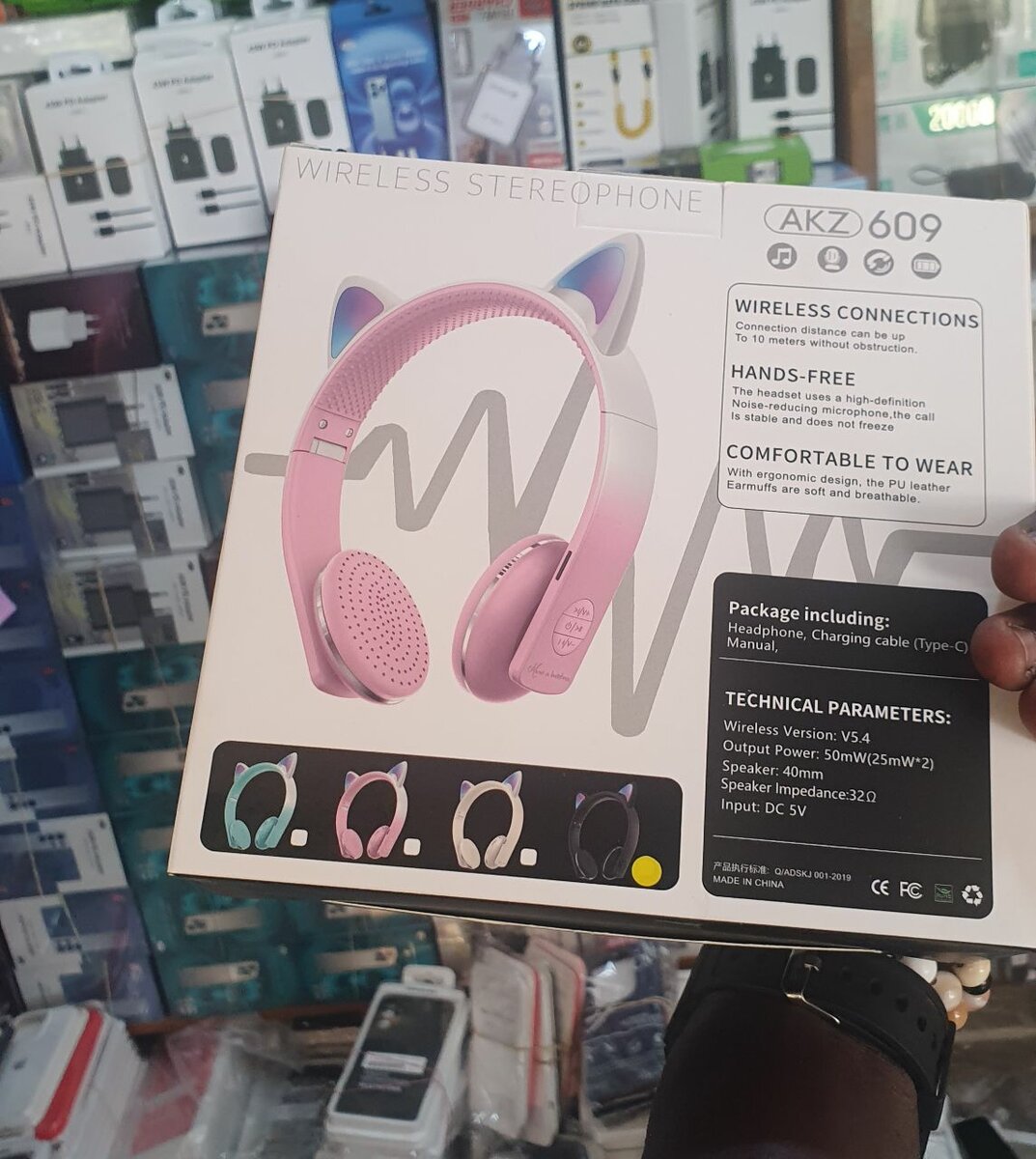 Casque sans fil oreilles chat