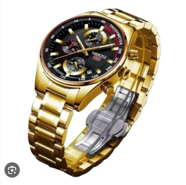 Montre Chronographe Dorée Homme