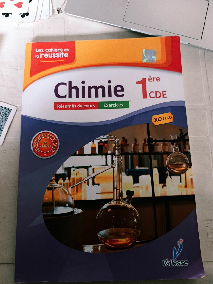 Cahiers chimie 1ère CDE