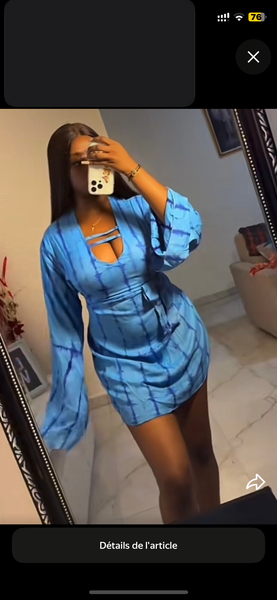 Robe courte chic bleue