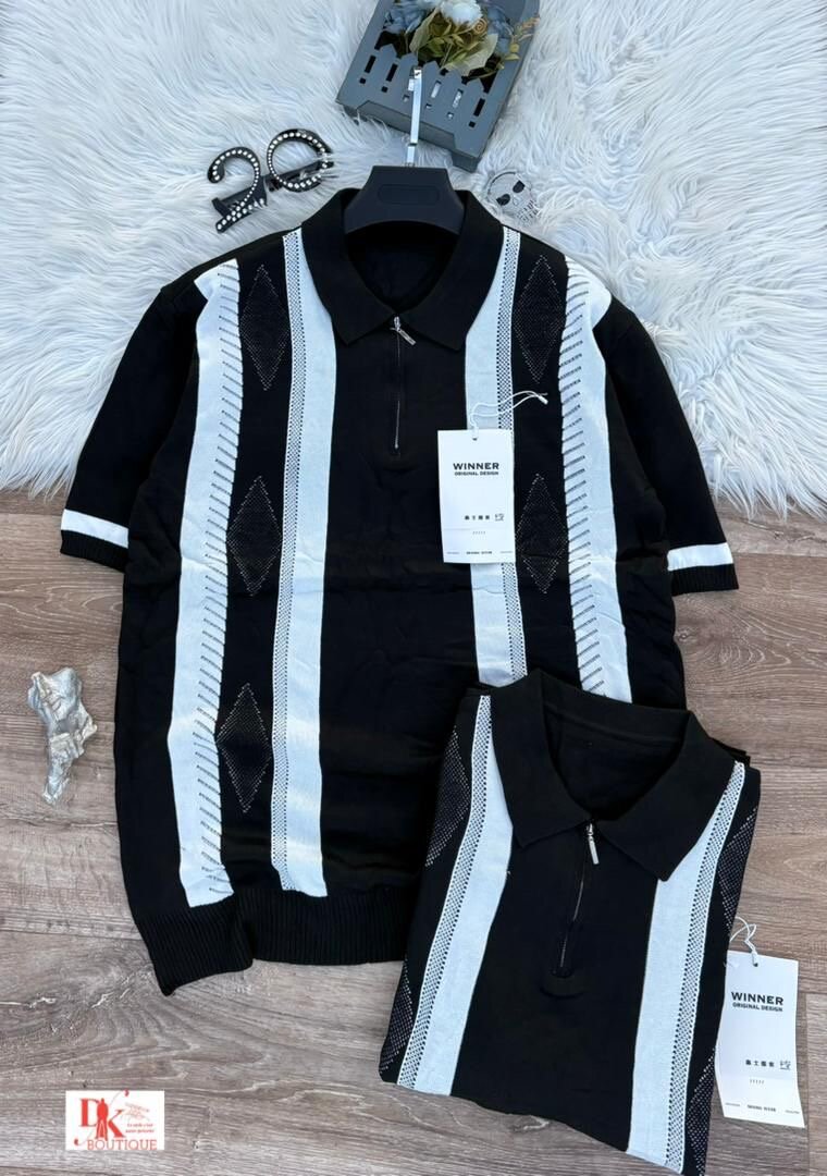 Polo en maille rétro homme