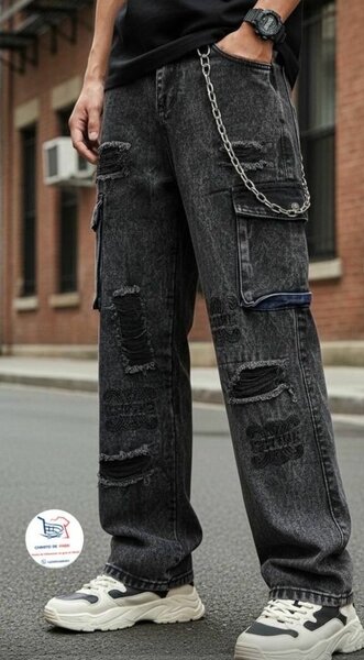 Jean cargo décontracté homme