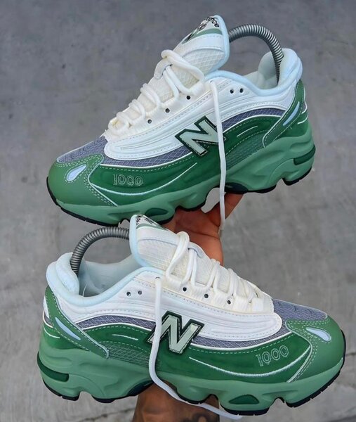 Sneakers de course vertes