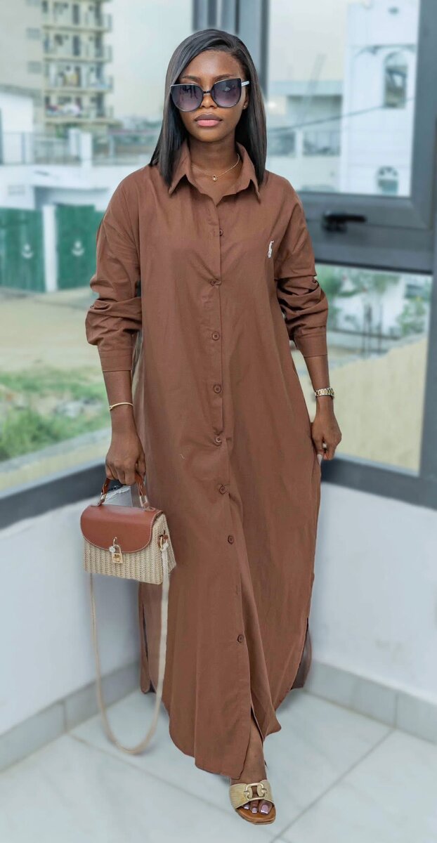 Robe chemise longue élégante