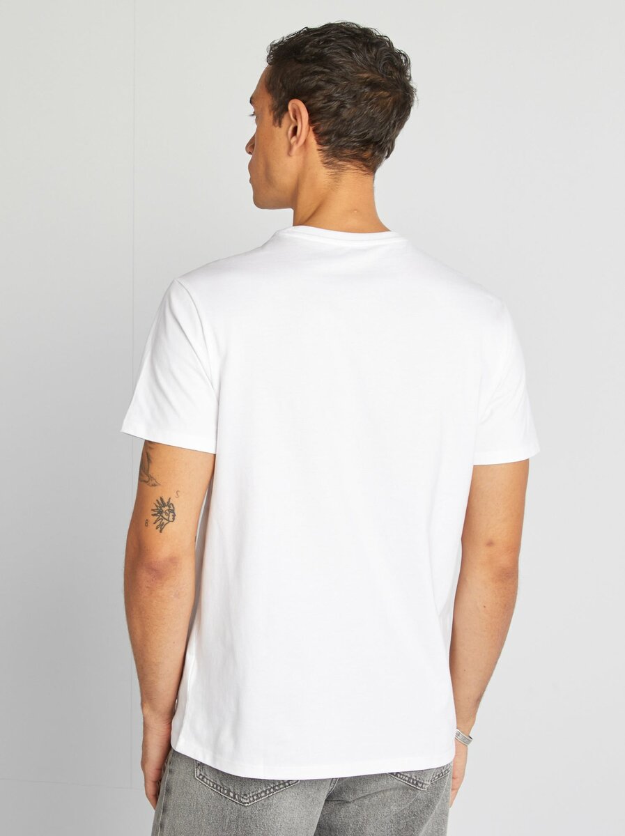 T-shirt blanc pour homme