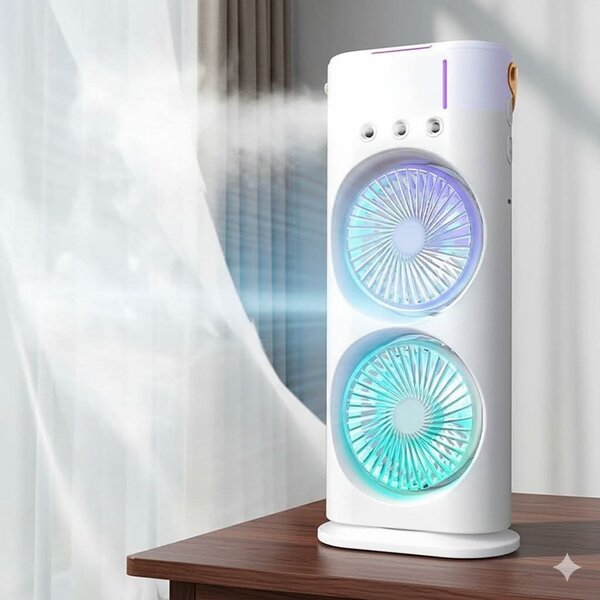 Mini ventilateur brumisateur double face