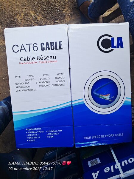Câble Réseau Cat6 Haute Vitesse